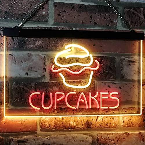Bakery Cupcakes Dual LED Neon Light Sign